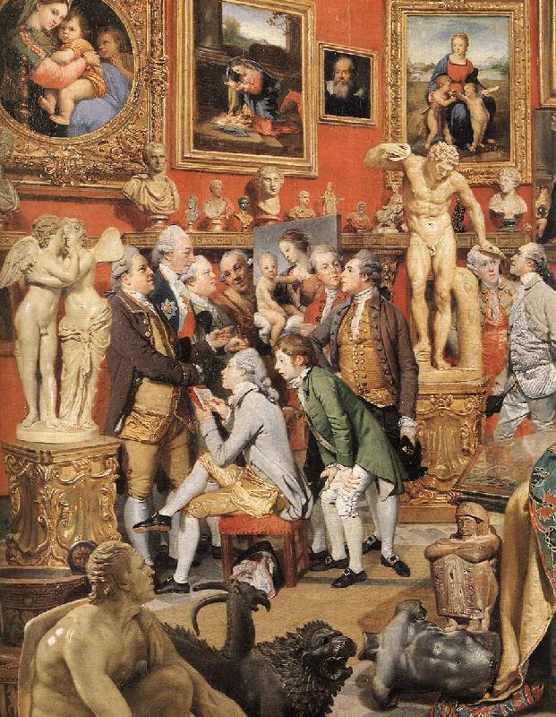 ZOFFANY  Johann The Tribuna of the Uffizi (detail) oil painting image
